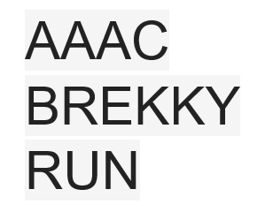 AAAC FEB 2026 RUN